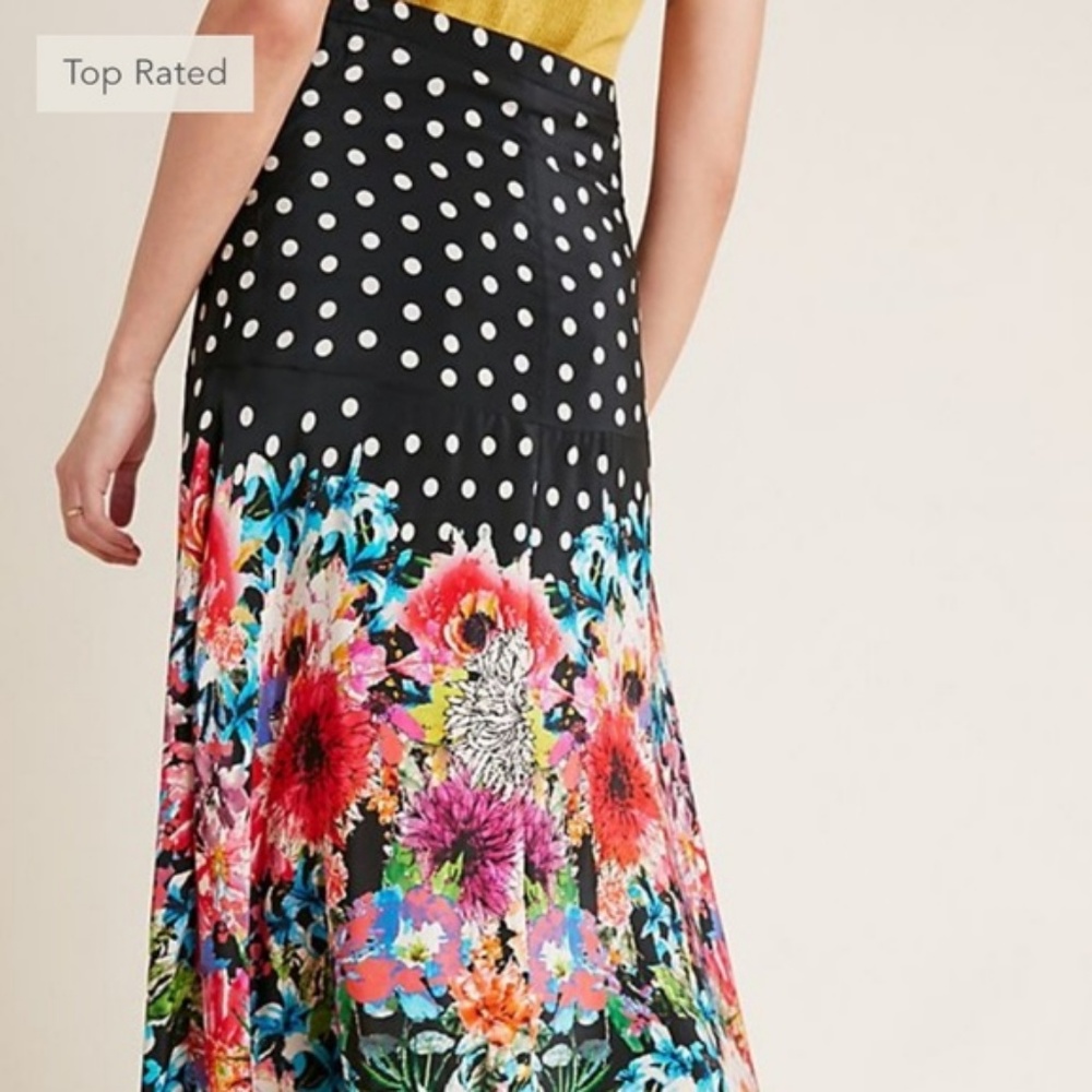 Anthro Pattern Play Maxi Skirt Size L - Picture 4 of 5